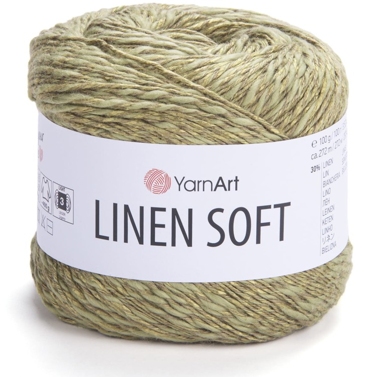 Włóczka YarnArt Linen Soft 7313 oliwkowy