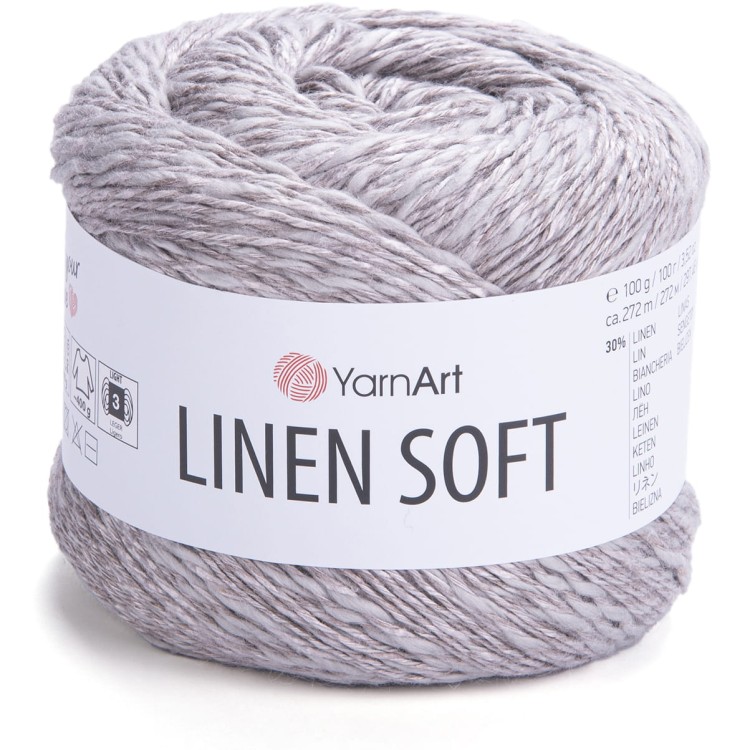 Włóczka YarnArt Linen Soft 7307 szary